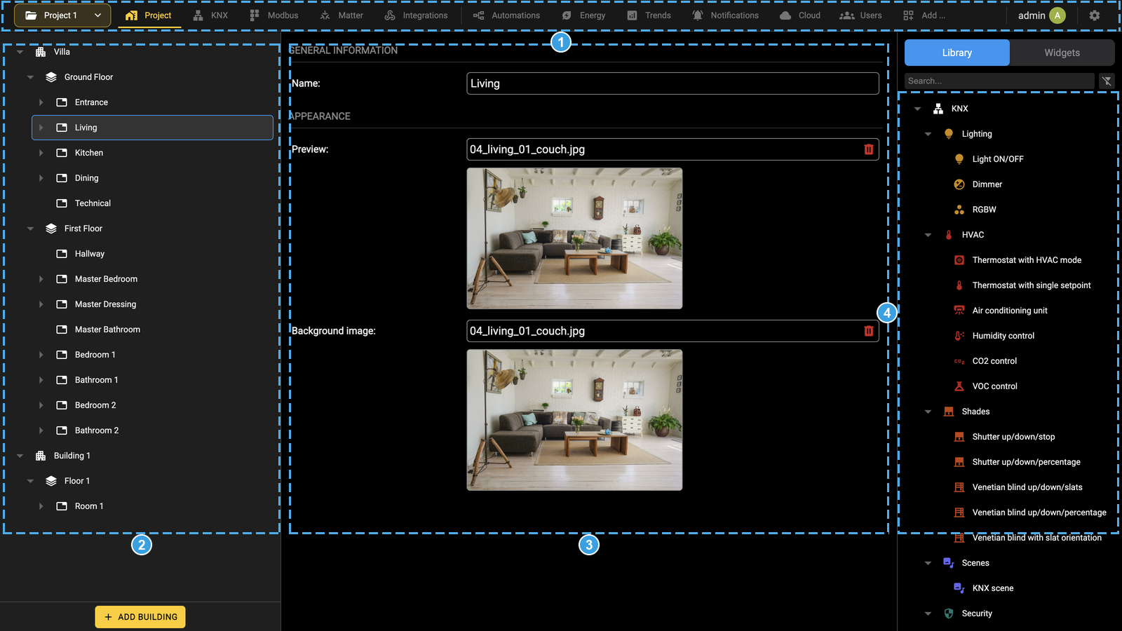Administration layout