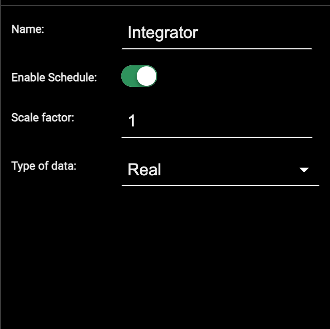 The card of an integrator