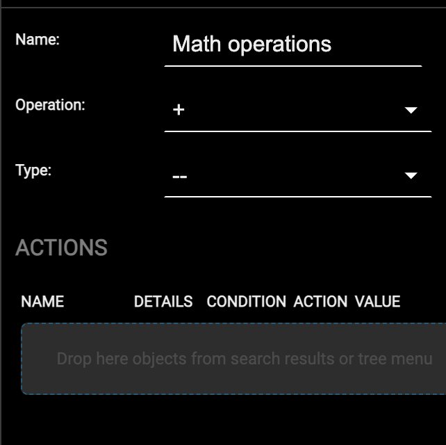 The card of a math operator