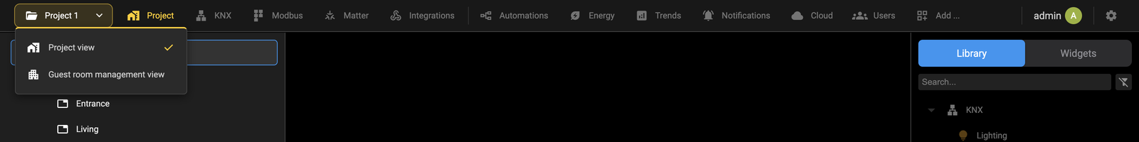 Project button