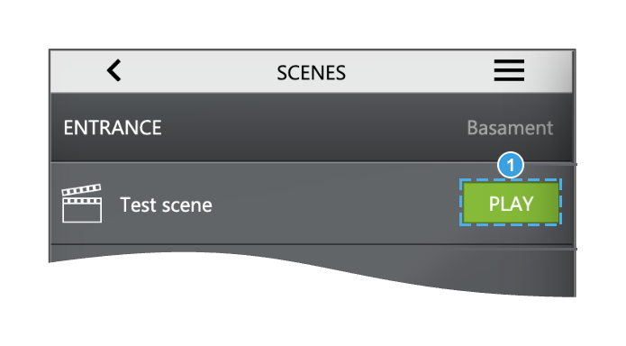 A scene in the list of a room