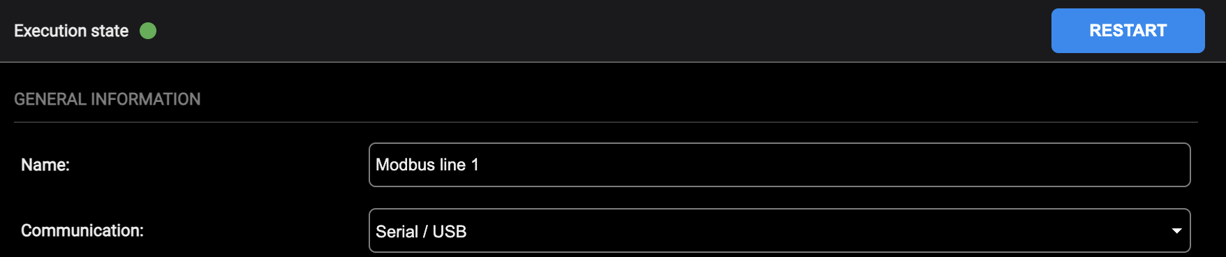 Status bar of a card