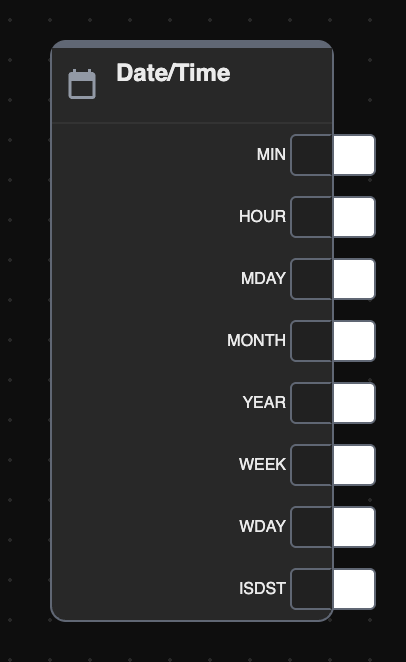 Date and time block preview