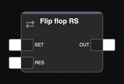 RS flip-flop block preview