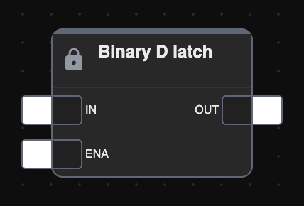 Binary D latch block preview
