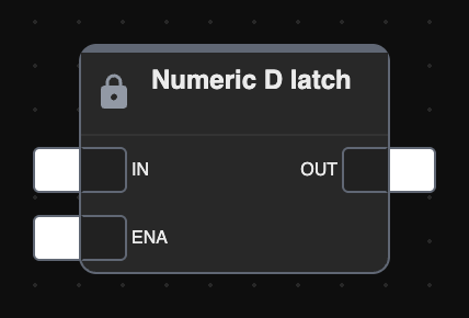 Numeric D latch block preview
