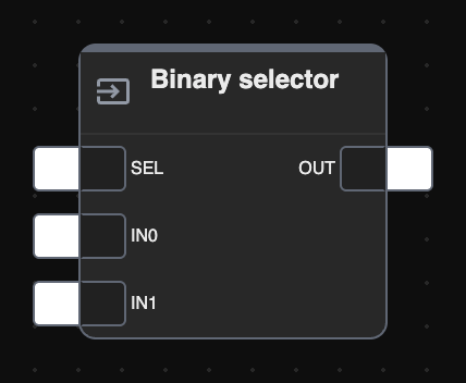 Binary selector block preview