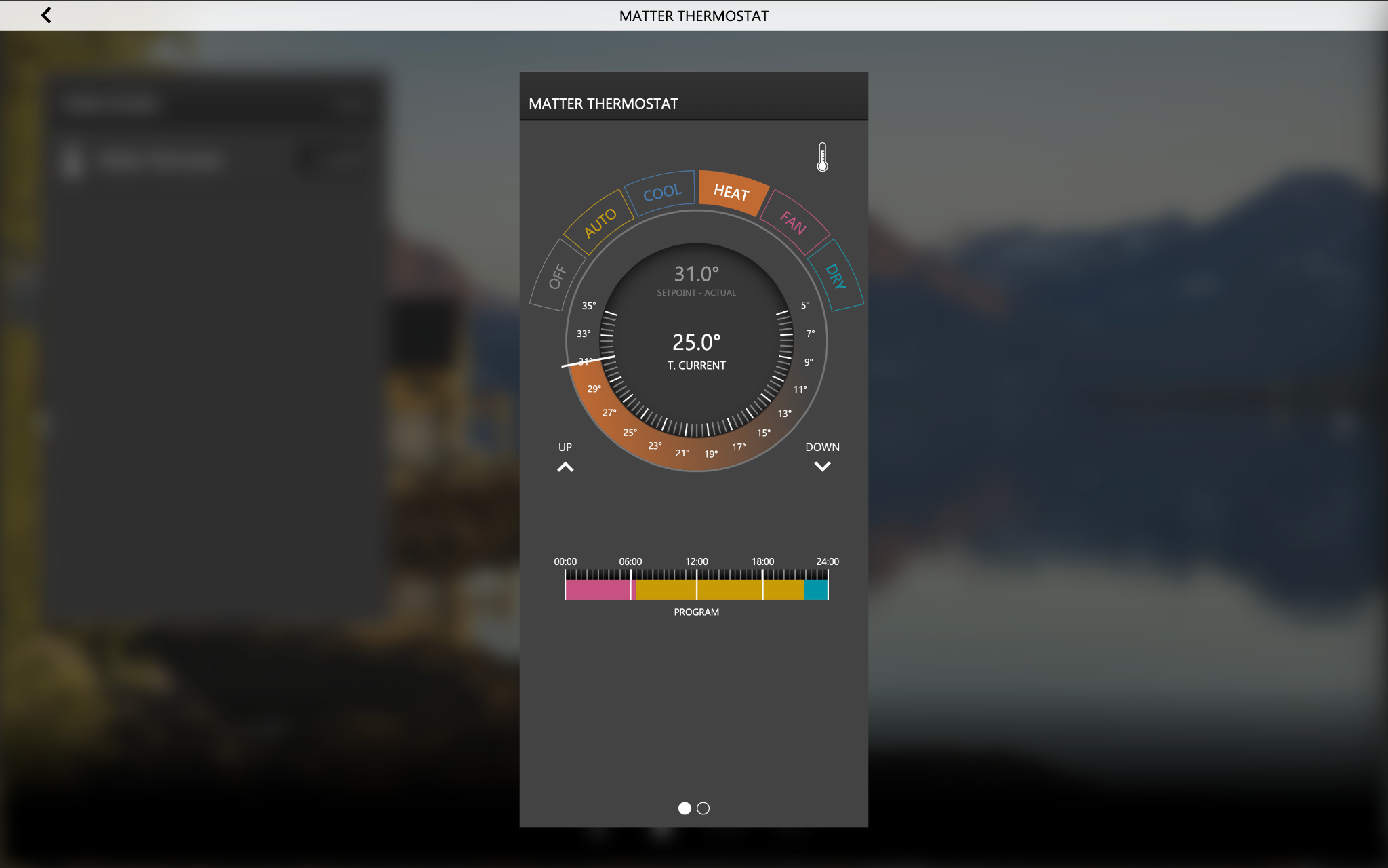 Thermostat widget