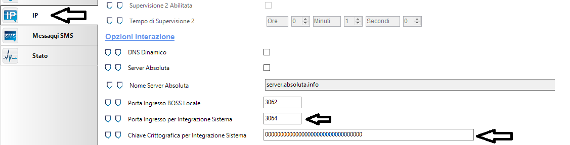System integration port and encryption key