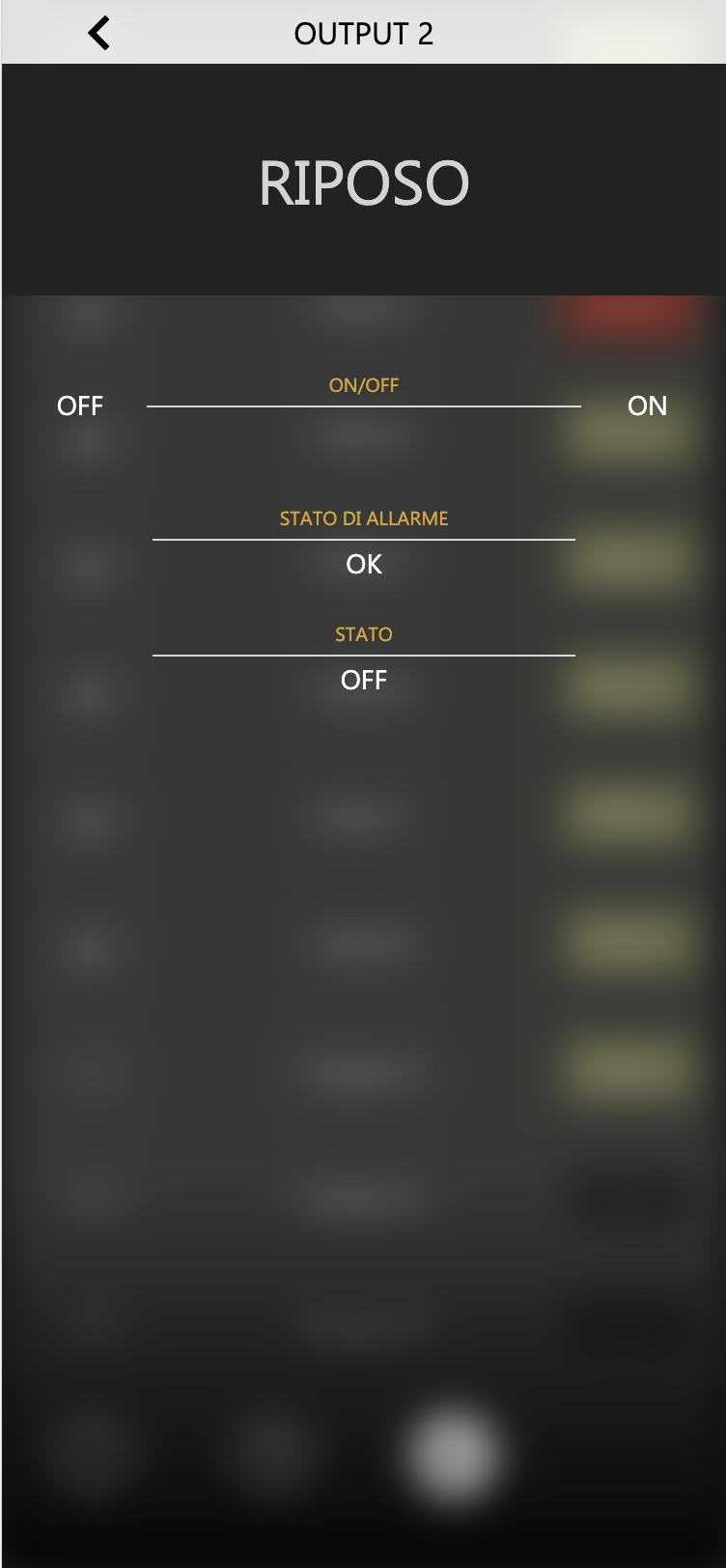 Detail pop-up of an output