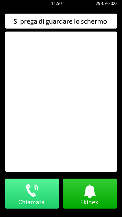 Standby screen of the DICO unit