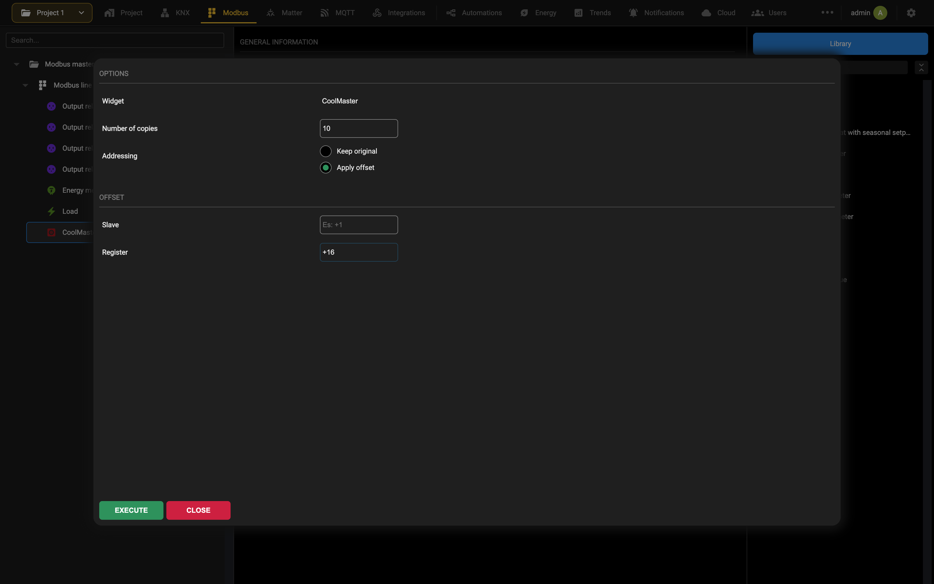 Cloning with register offset
