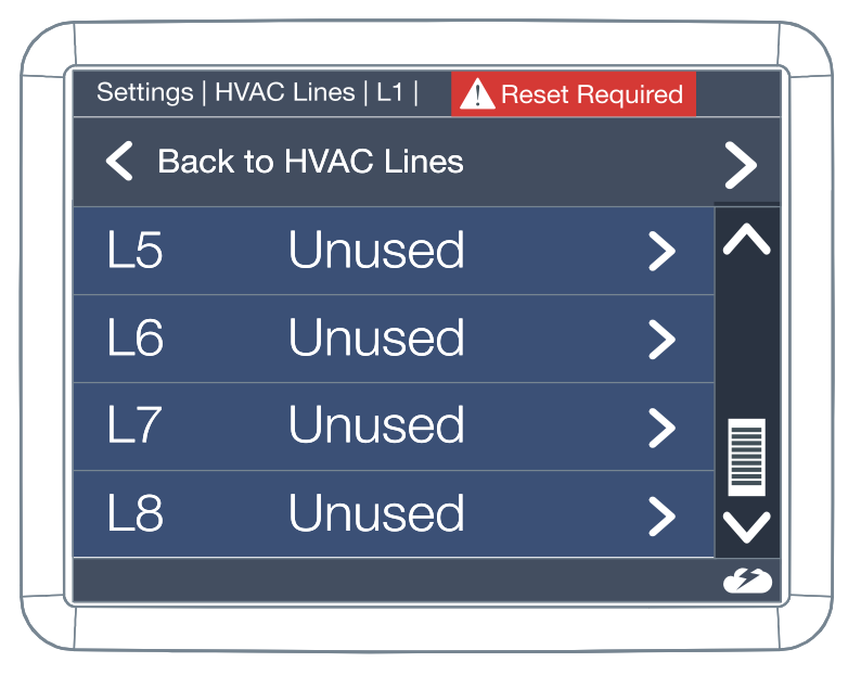 List of the HVAC lines