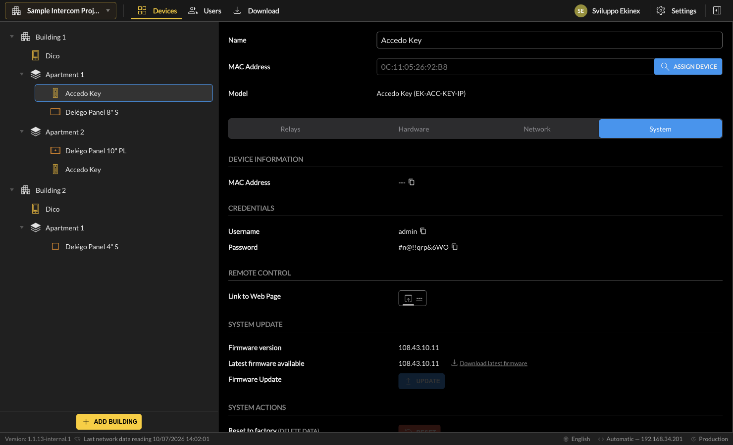 Accedo Key System tab