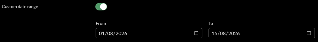 Custom date range fields