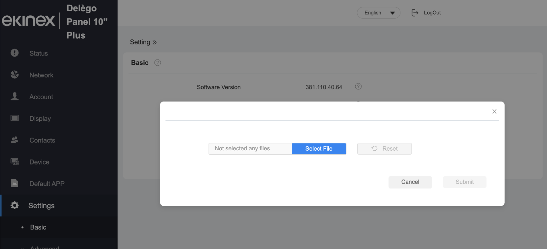Web UI firmware upgrade