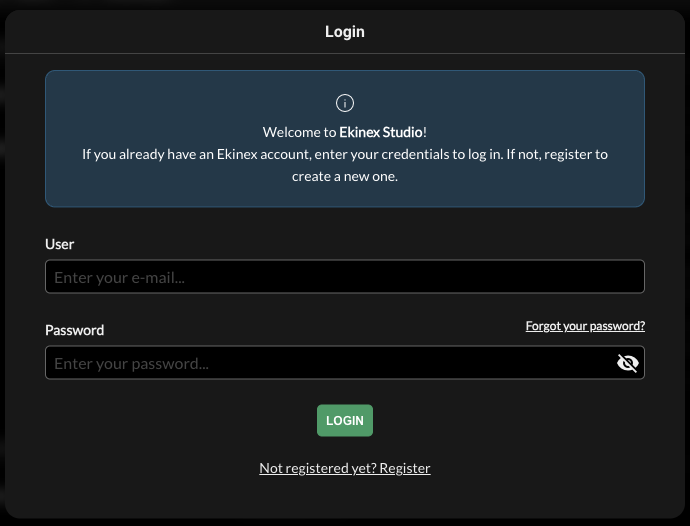 Login dialog