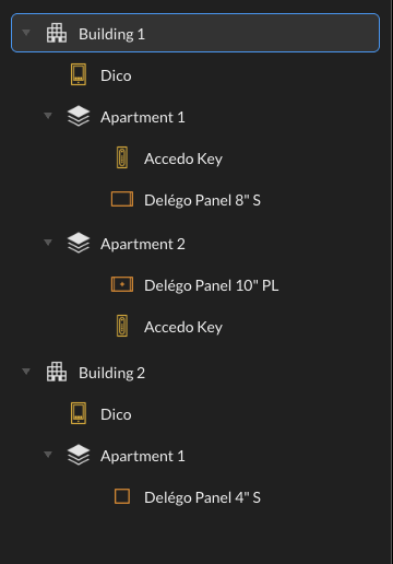 Two-building project tree