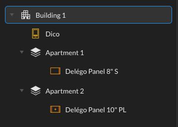 Project tree of a video-intercom project